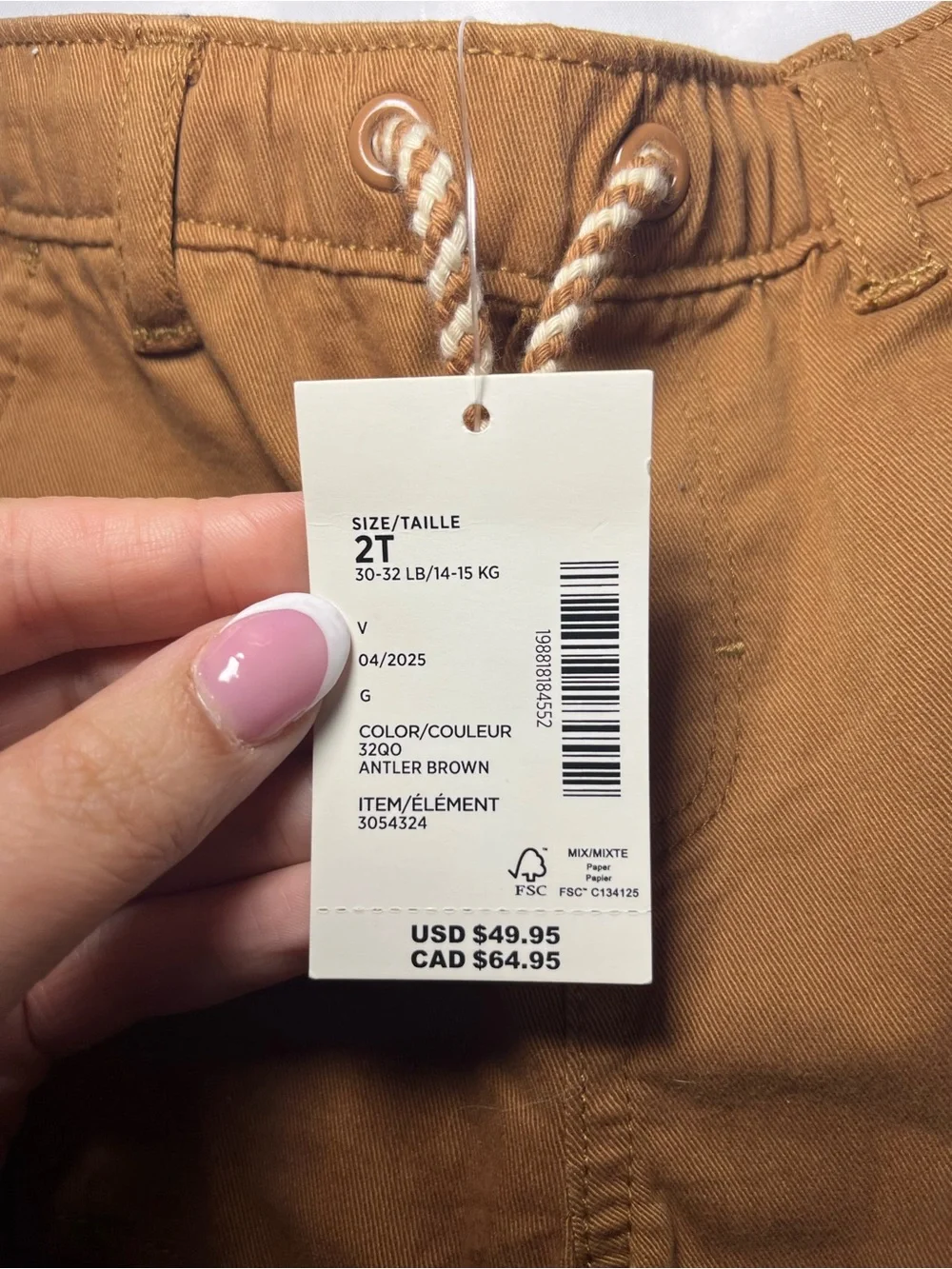 Gymboree Toddler Boy 2T Khaki Jogger Pants Cargo Pockets NWT